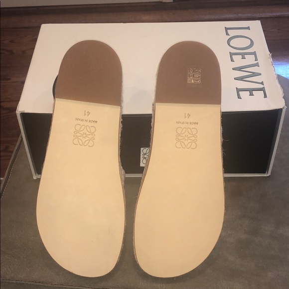 NWT LOEWE Leather and Canvas Espadrilles - Picture 7 of 8